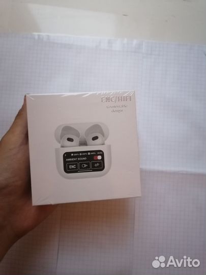 Хит наушники с дисплеем AirPods 3+сенсорный экран