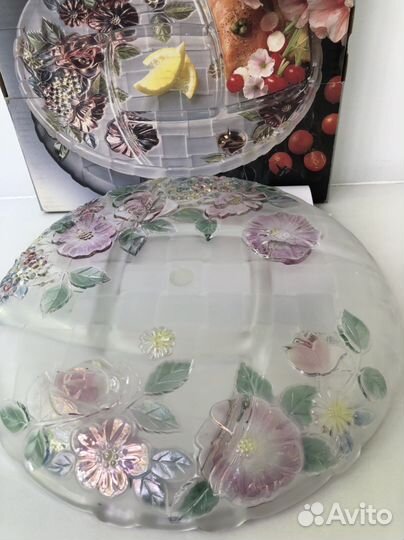 Хрустальная менажница богема Япония