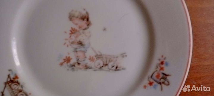 Тарелка детская ГДР кахла довоенная