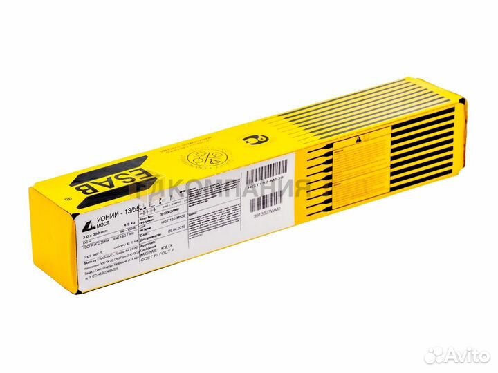 Электроды esab уонии 13/55 4,5кг Диаметр 3