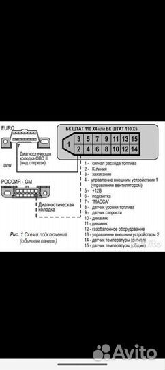 Бортовoйkомпьютер штат 110х5 Magnum Ваз 2110/11/12