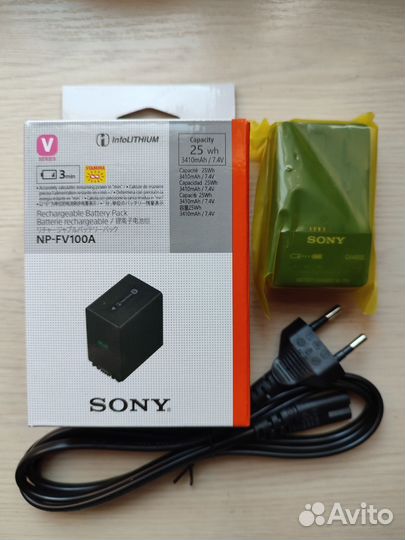 Sony NP-FV100A + Sony BC-TRV Новый комплект