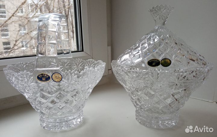 Вазы. Хрусталь. Богемия. Новые, современные
