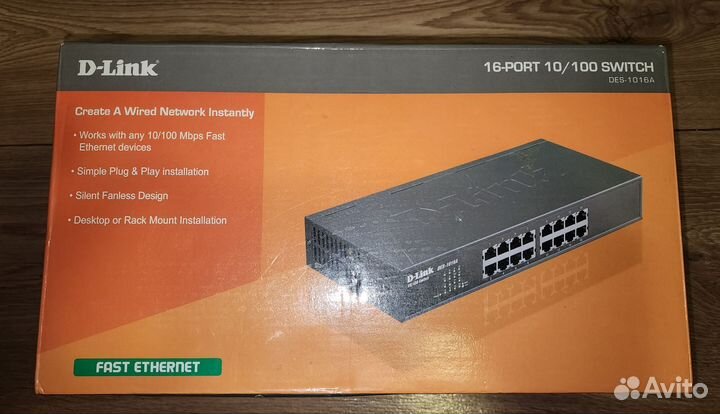Коммутатор D-Link DES-1016A 16 портовый 10/100