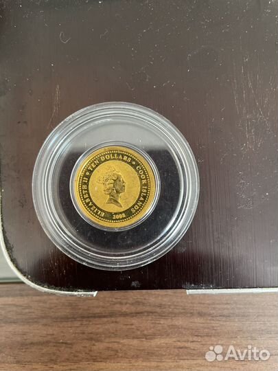 Золотая монета Елизавета 999.9