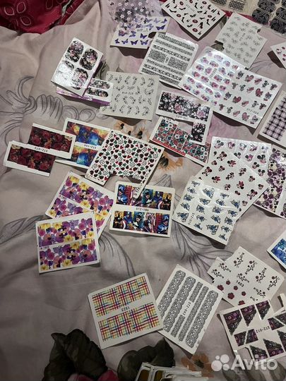 Наклейки для маникюра, типсы для наращивания