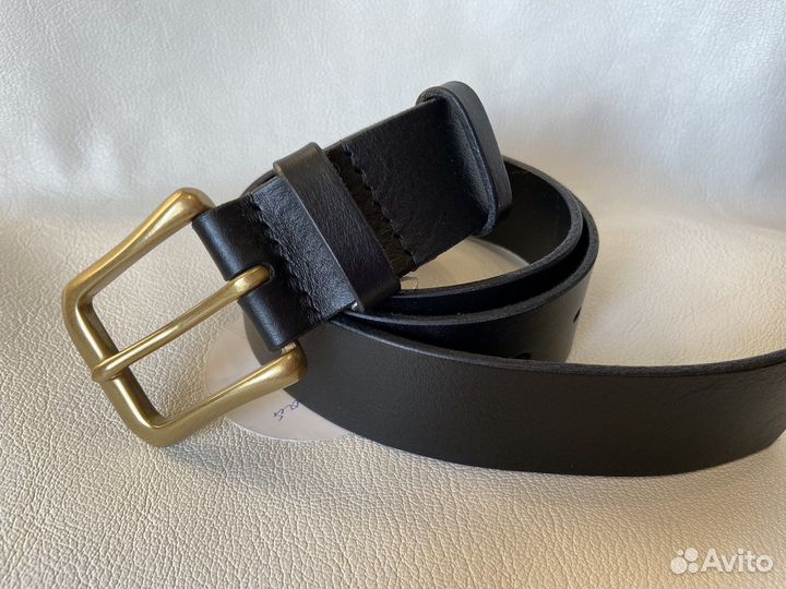 Ремень мужской натуральная кожа черный