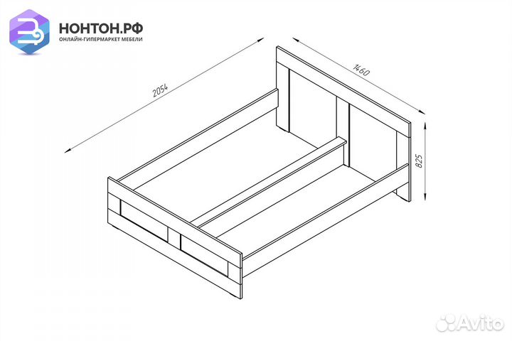 Кровать двуспальная Сириус венге с ящиками