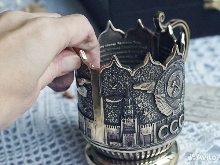 Бронза Подстаканник СССР +стакан