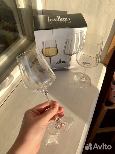 Ребристые бокалы для вина Livellara Milano