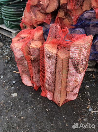 Дрова сухие березовые в сетках