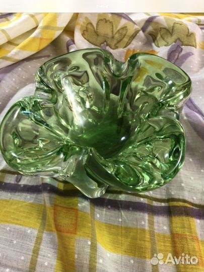 Вазочка ретро цветное стекло