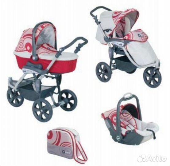 Коляска саm.3 в 1 Италия цвет серый