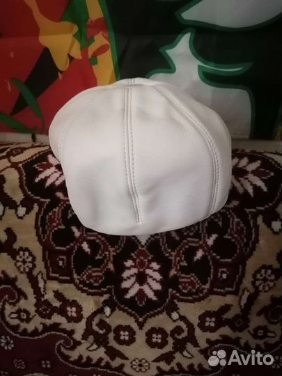 Кепка детская кожаная