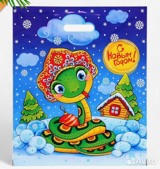 Новогодние пакеты, пакеты фольгированные, пакет