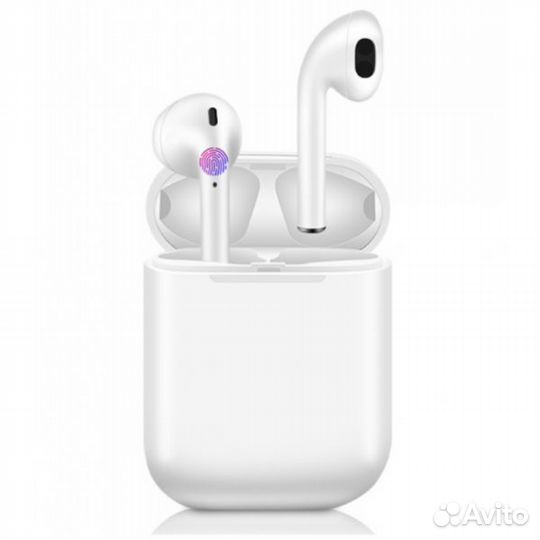 Блютуз наушники с микрофоном TWS i12 сенсорные