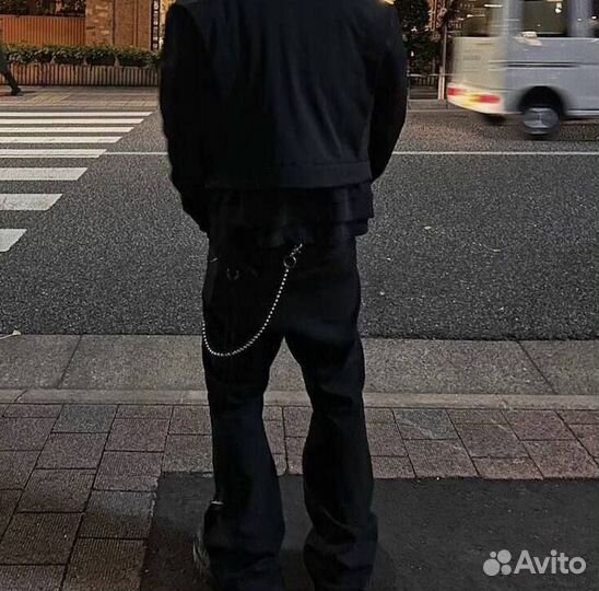 Джинсы Rick Owens type черные клёш