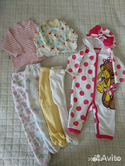 Детские вещи пакетом р.62-68