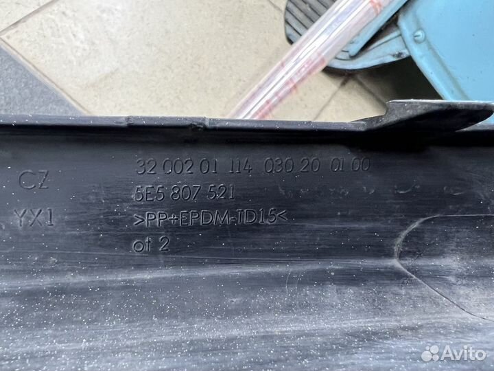 Диффузор на задний бампер Skoda Octavia A7