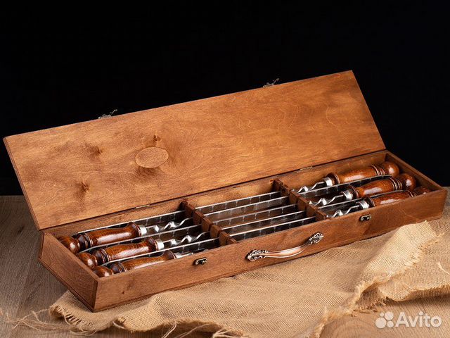 Набор шампуров подарочный