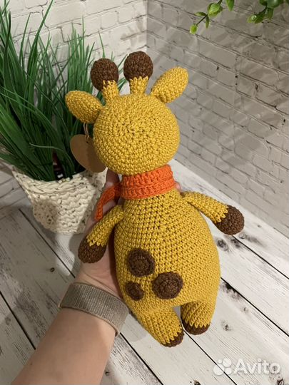 Жирафик мягкая игрушка вязанная