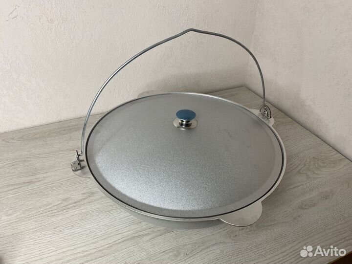 Казан 15л Походный Алюминий с ручкой и крышкой