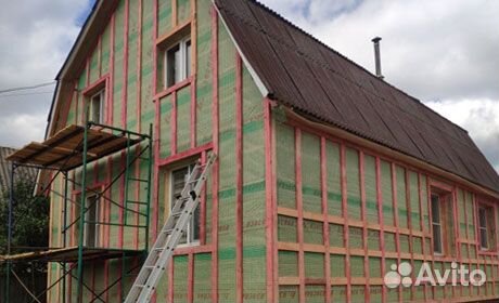 Утепление дома эковатой