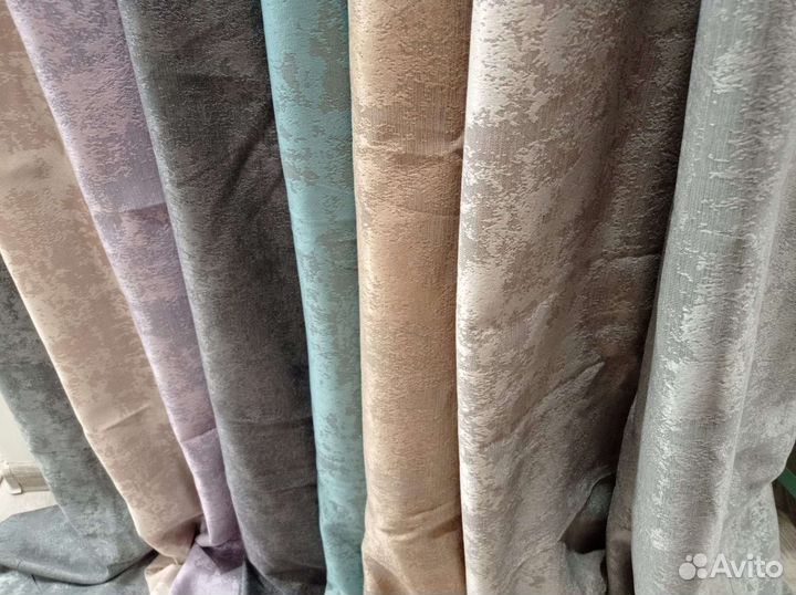 Шторы готовые 2шт новые, шторы мрамор,тюль мрамор