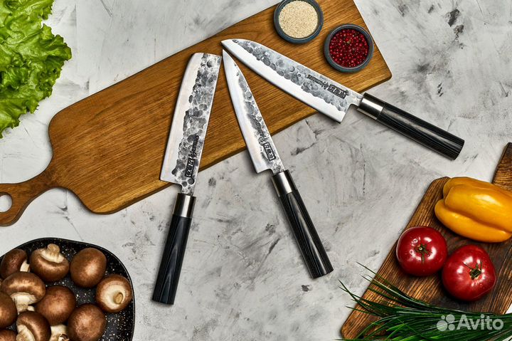 Набор из 3-Х ножей samura blacksmith