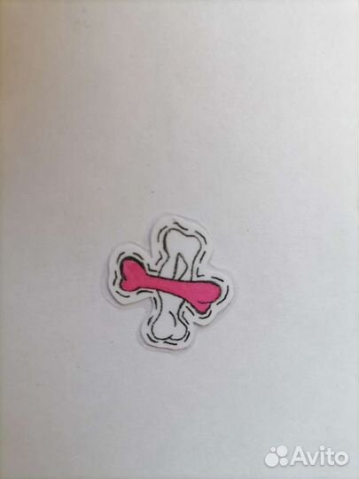 Чёрно-розовые стикеры в стиле y2k (ручная работа)