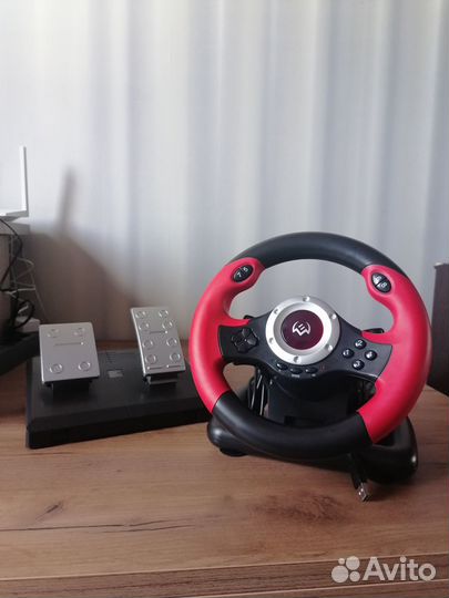 Руль sven GC-W400 красный