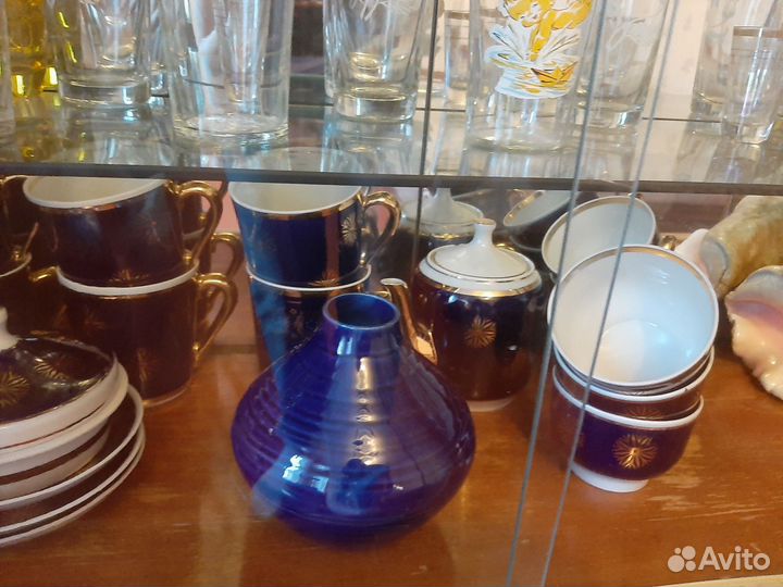 Чайный сервиз СССР синий