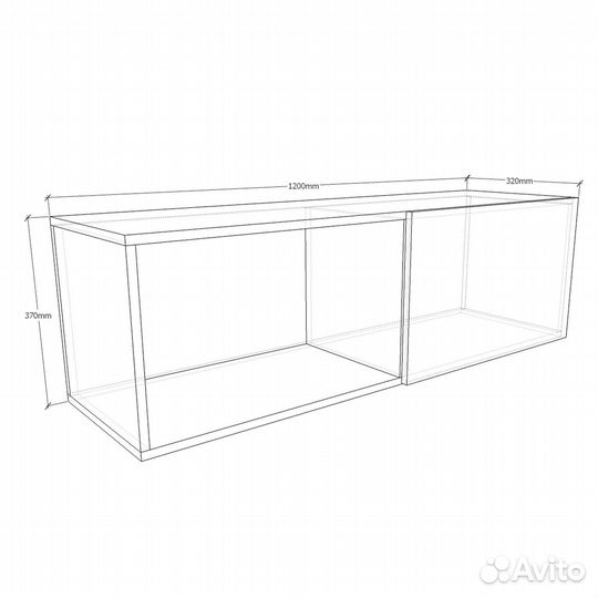 Полка Толга-200rm слоновая кость стеллаж настенная