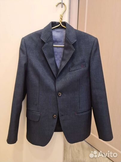 Пиджак синий на мальчика, рост 128