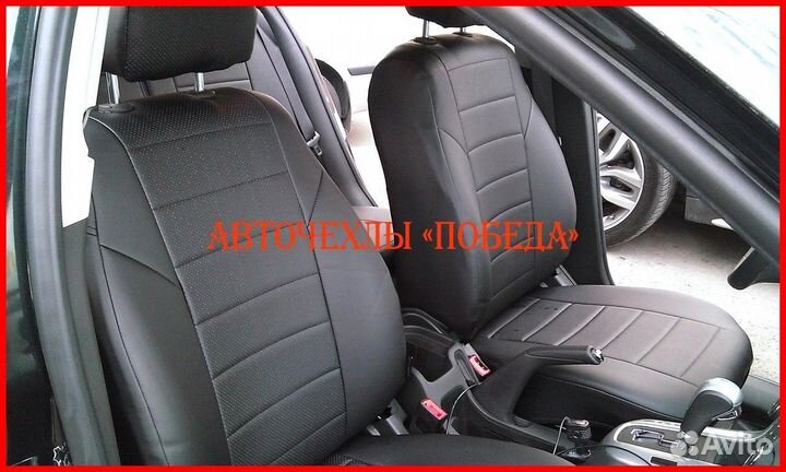 Чехлы Chevrolet Cruze из экокожи чёрные Классика