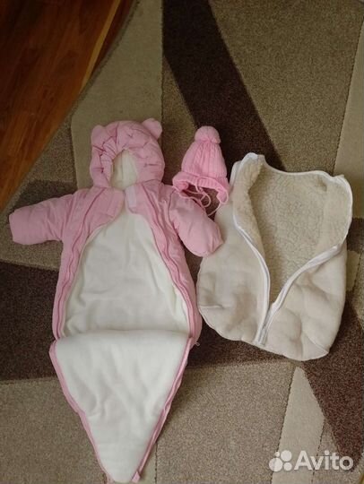 Конверт на выписку для девочки демисезонный