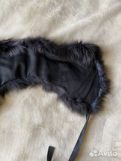 Воротник из меха чернобурки