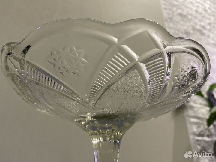 Ваза для фруктов из хрусталя