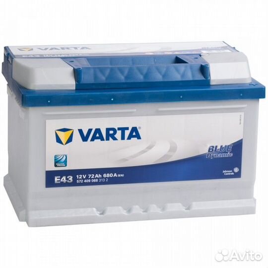 Аккумулятор Varta Blue E43 (72R) обр. пол. 72 Ач