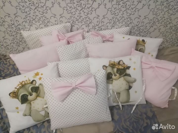 Бортики подушки в детскую кроватку