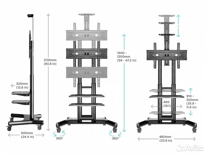 Подставка стойка для телевизора Onkron ts1552