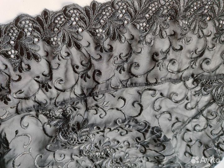 Кружевной топ чёрный в работу рукоделия