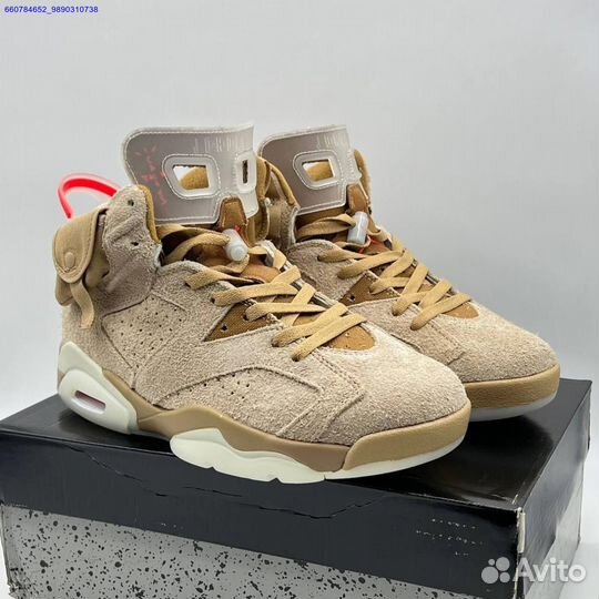 Кроссовки Nike Air Jordan 6 Retro x Travis Scott (Арт.70852)