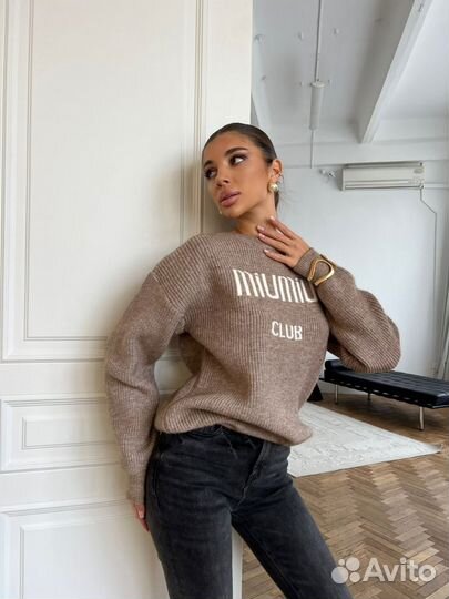 Свитер женский оверсайз miu miu