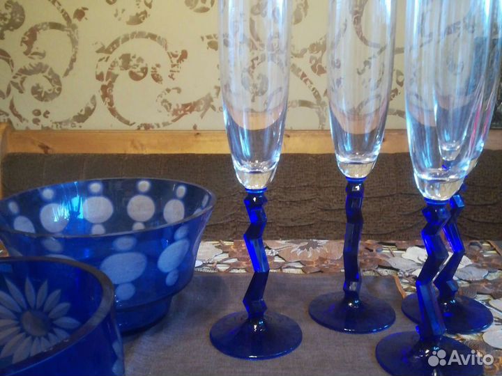 Фужер Богемия и вазы хрусталь