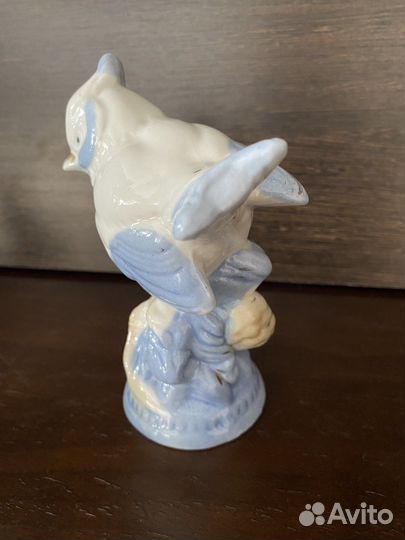 Фарфоровая статуэтка ссср, «Синица хохлатая»
