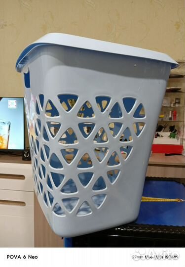 Корзина в ванную комнату для белья