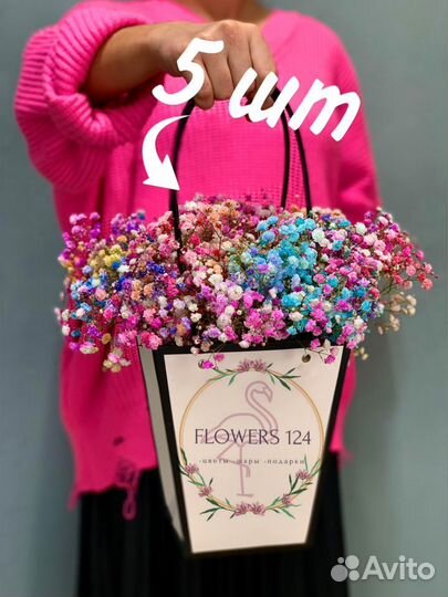 Букет цветов из гипсофилы от Flowers124