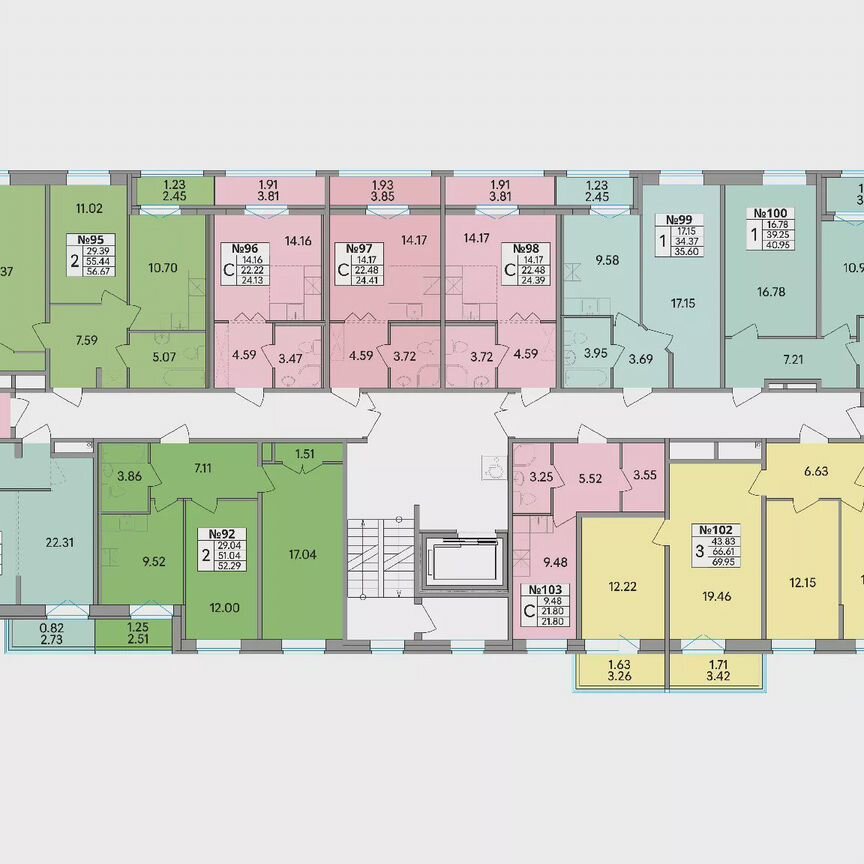 1-к. квартира, 43,9 м², 2/8 эт.