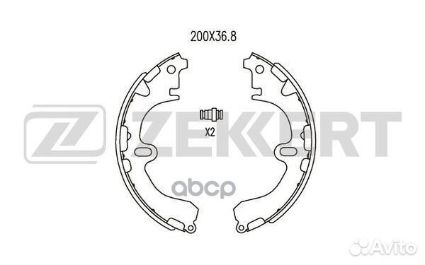 Колодки торм. бараб. задн. Toyota Celica (T180)